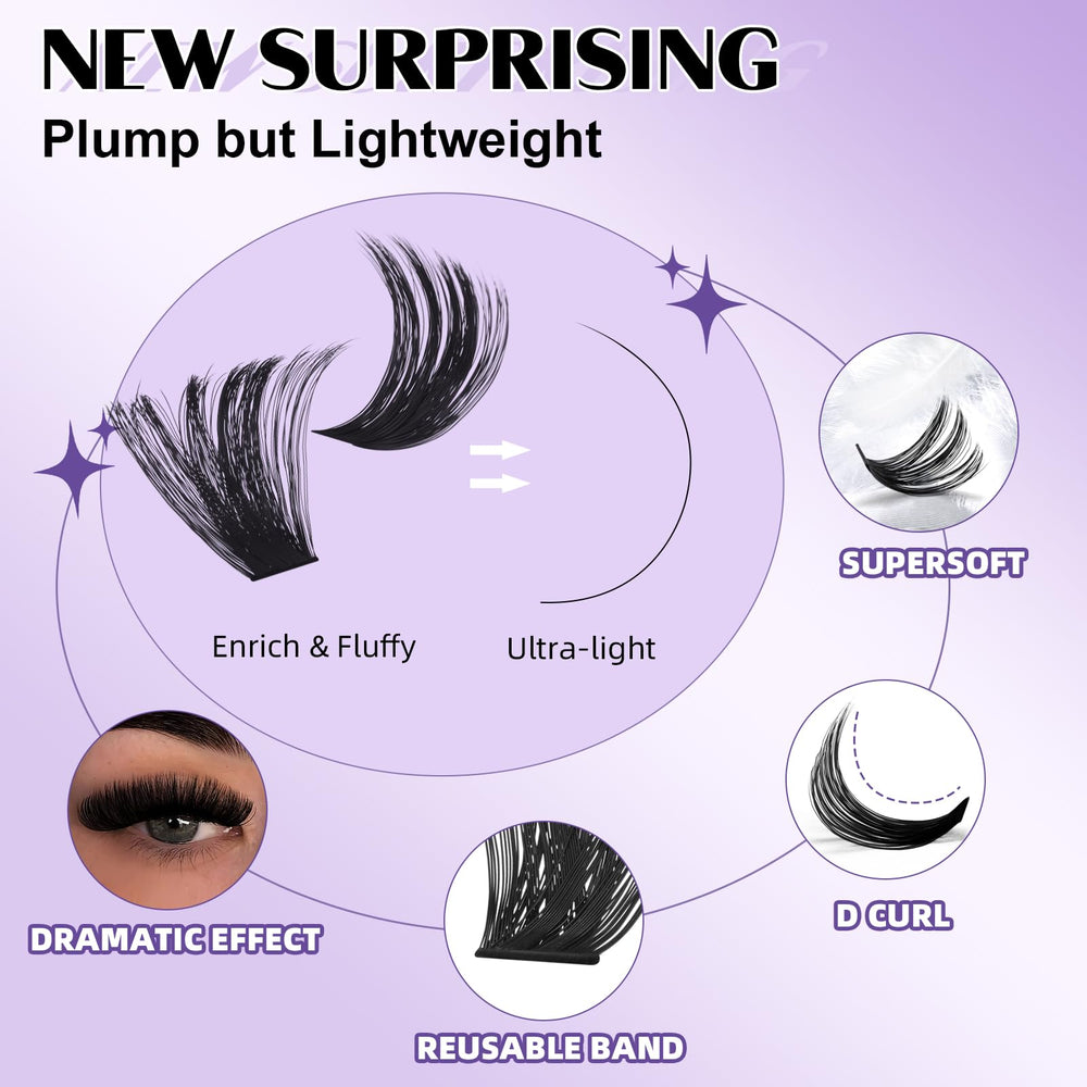 BQaugen supersoft fibers feel light and natural on lashes