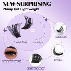BQaugen supersoft fibers feel light and natural on lashes