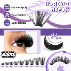 B&Qaugen ultra-soft lash clusters close-up for gentle, comfortable wear.