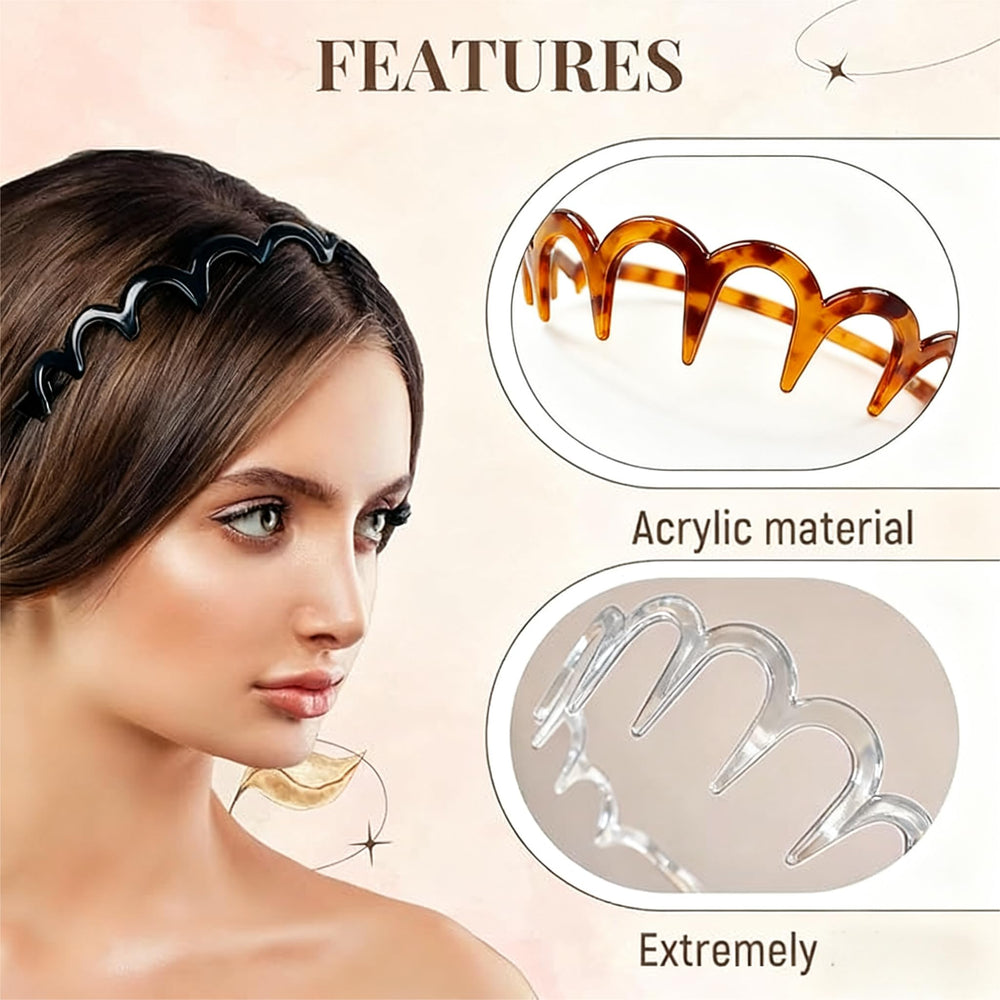 BQMSVE diadema en forma de U en gris para estilo sobrio todo el día