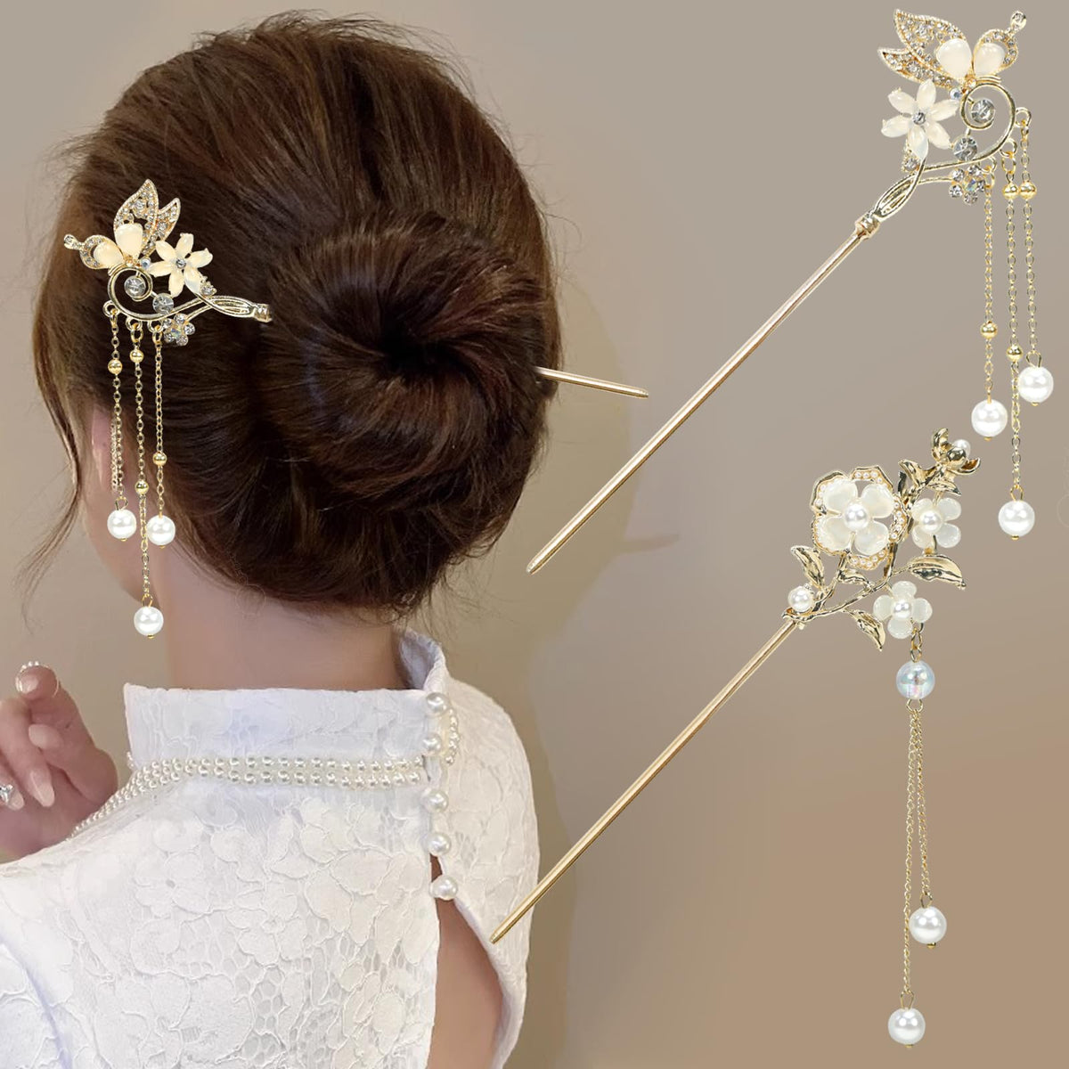 BQSAZHYJ lirio de los valles palillo para cabello, añade elegancia diaria