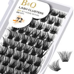 B&Qaugen lash clusters 72-tray front view for easy at-home DIY lash extensions.