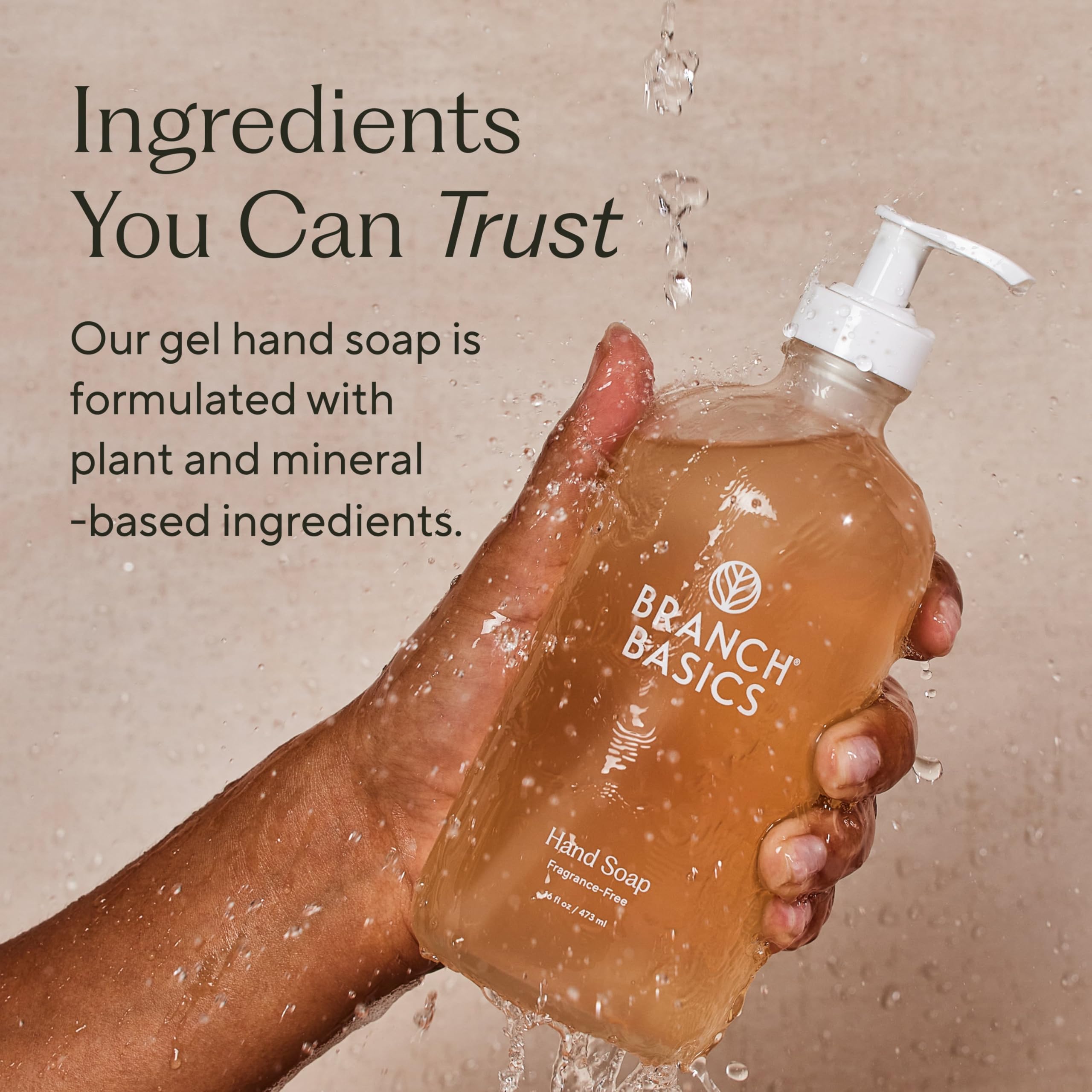 Branch Basics fragrance-free label closeup signals a fragrance-free formula for all family members.