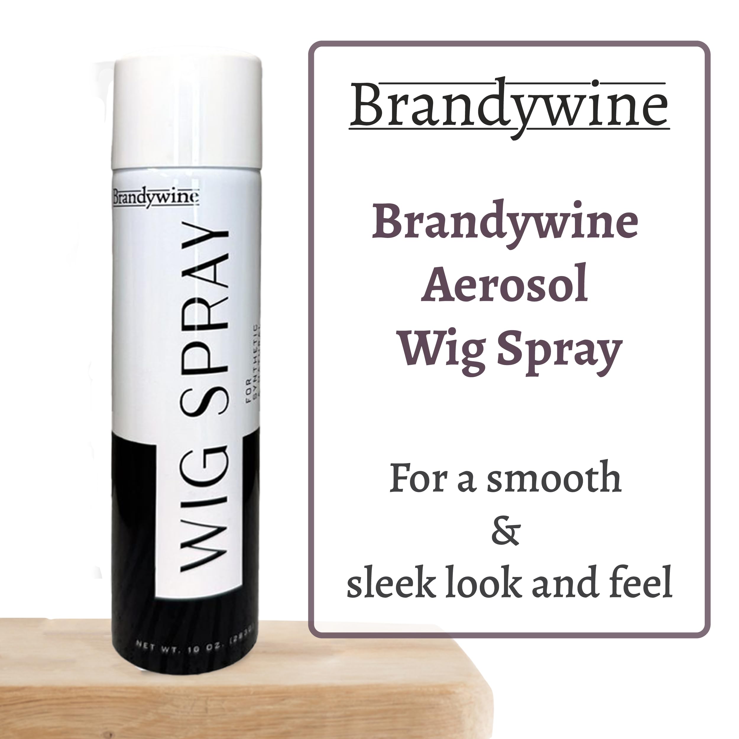 Brandywine Wig Spray: aplicación fácil en pelucas para acabado profesional.
