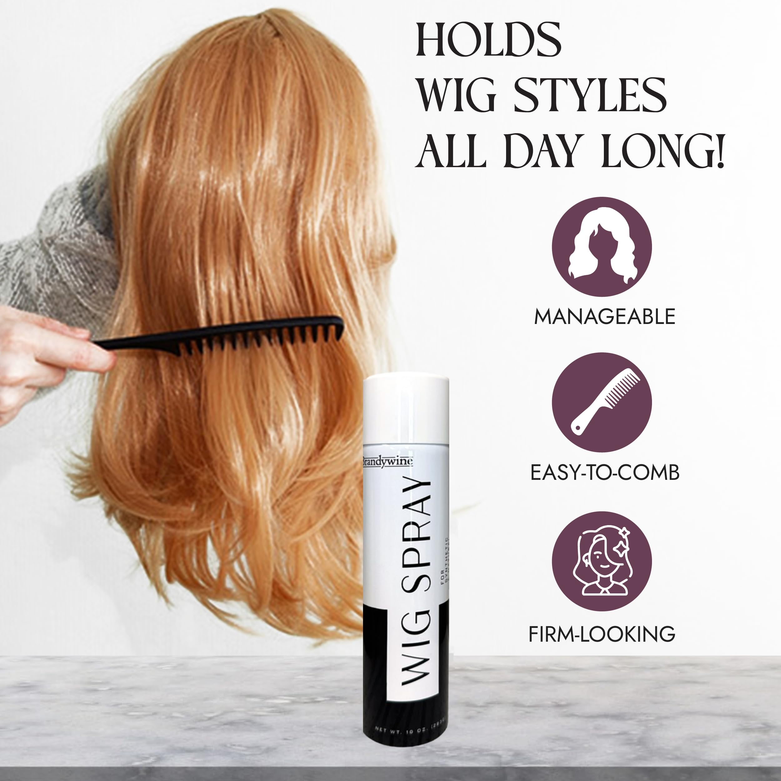 Brandywine Wig Spray: mayor durabilidad del peinado sin apelmazar.