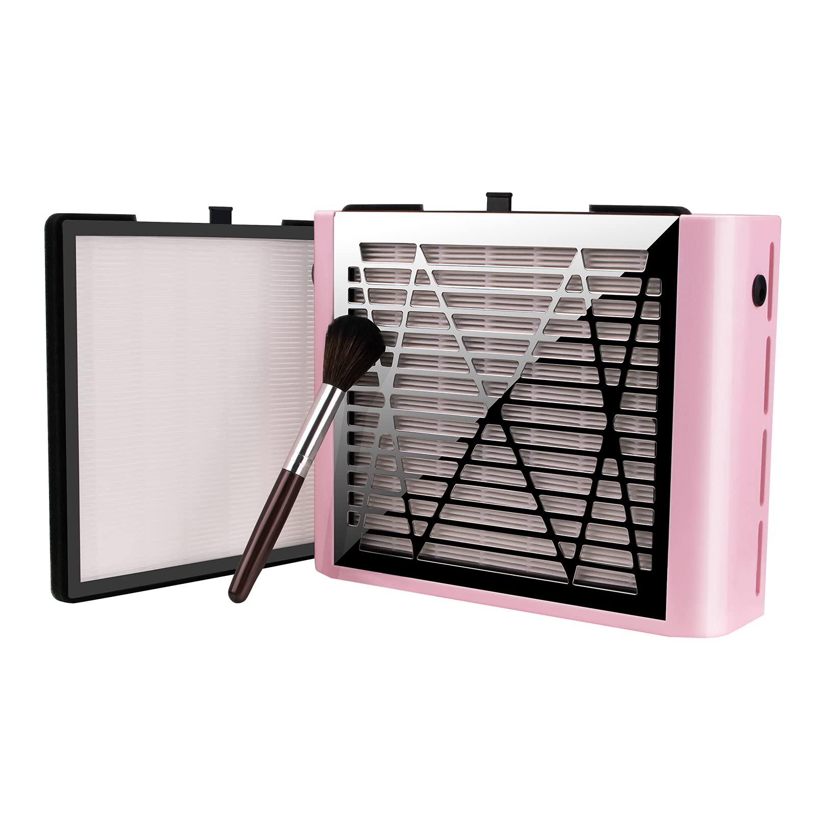 BRANTMAKER Nail Dust Collector with 60W suction capturing nail dust effectively.