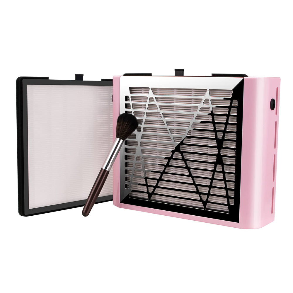 BRANTMAKER Nail Dust Collector with 60W suction capturing nail dust effectively.
