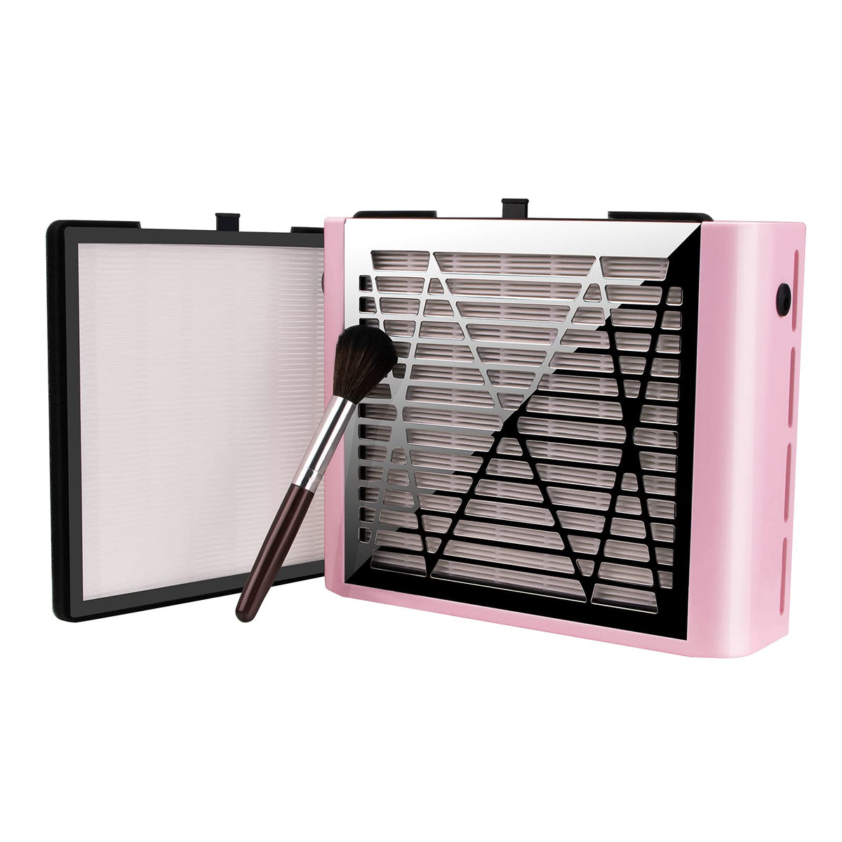 BRANTMAKER Nail Dust Collector with 60W suction capturing nail dust effectively.