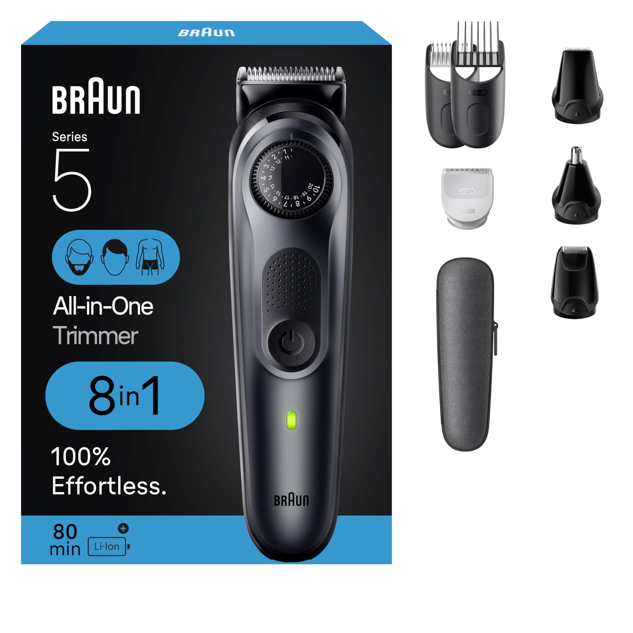 Braun 5471 all-in-one style kit front view ideal for at-home grooming versatility.