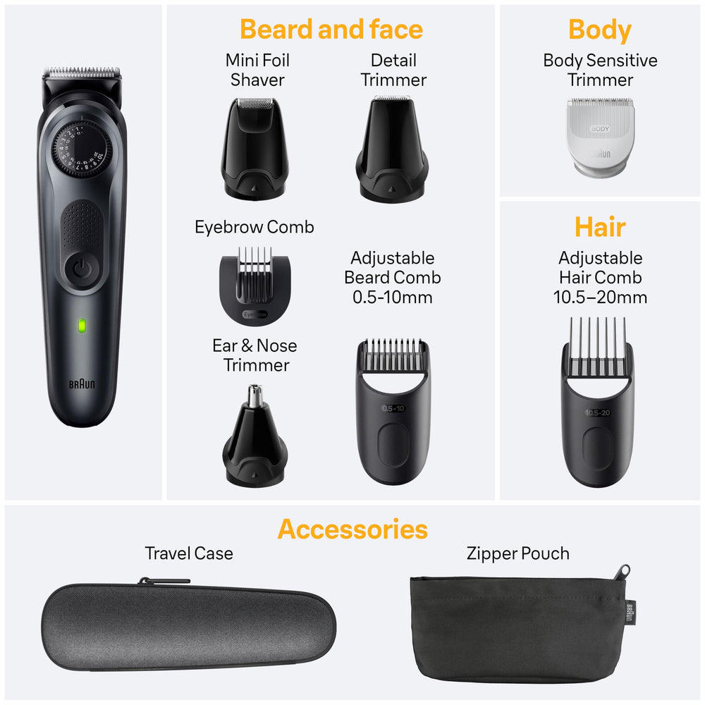 Braun 5471 mini foil shaver for quick touch-ups on the go.