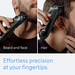 Braun 3450 beard and hair combs close-up enabling quick trims