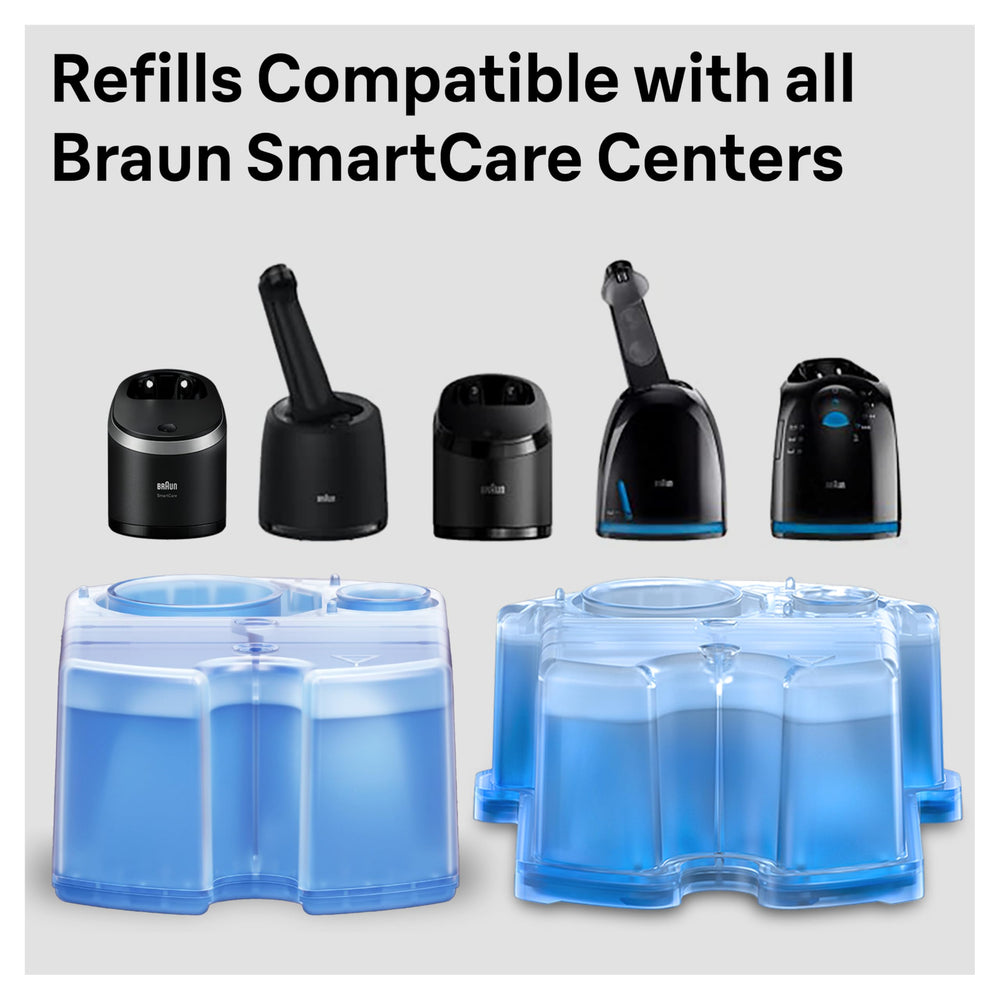 Bottle and cartridges suggest refreshing lemon aroma during cleaning.
