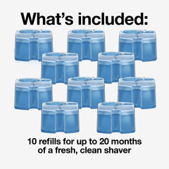 Cartridge packaging highlights a two-month replacement cycle for optimal shaver performance.