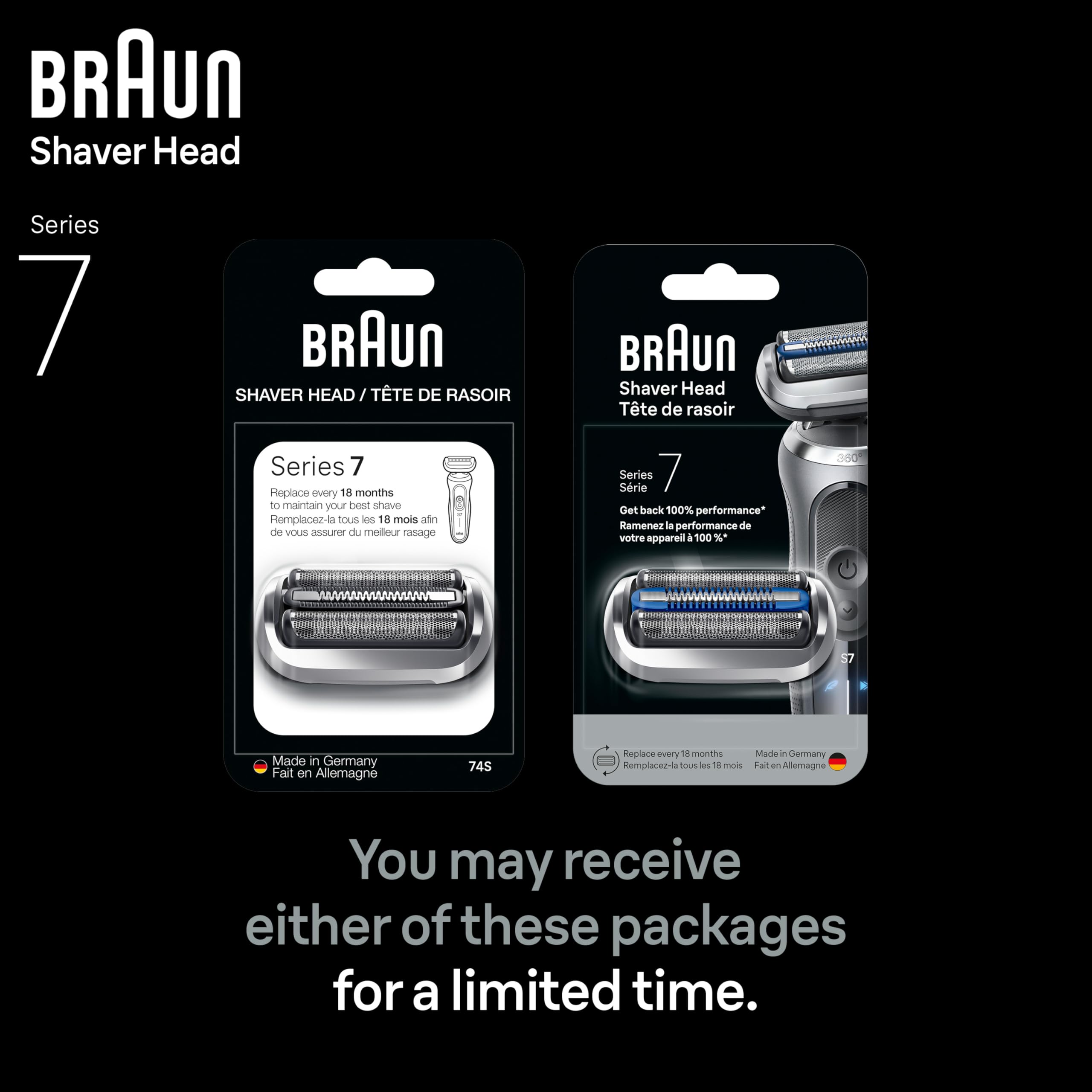 Braun foil technology protects skin during shaving.