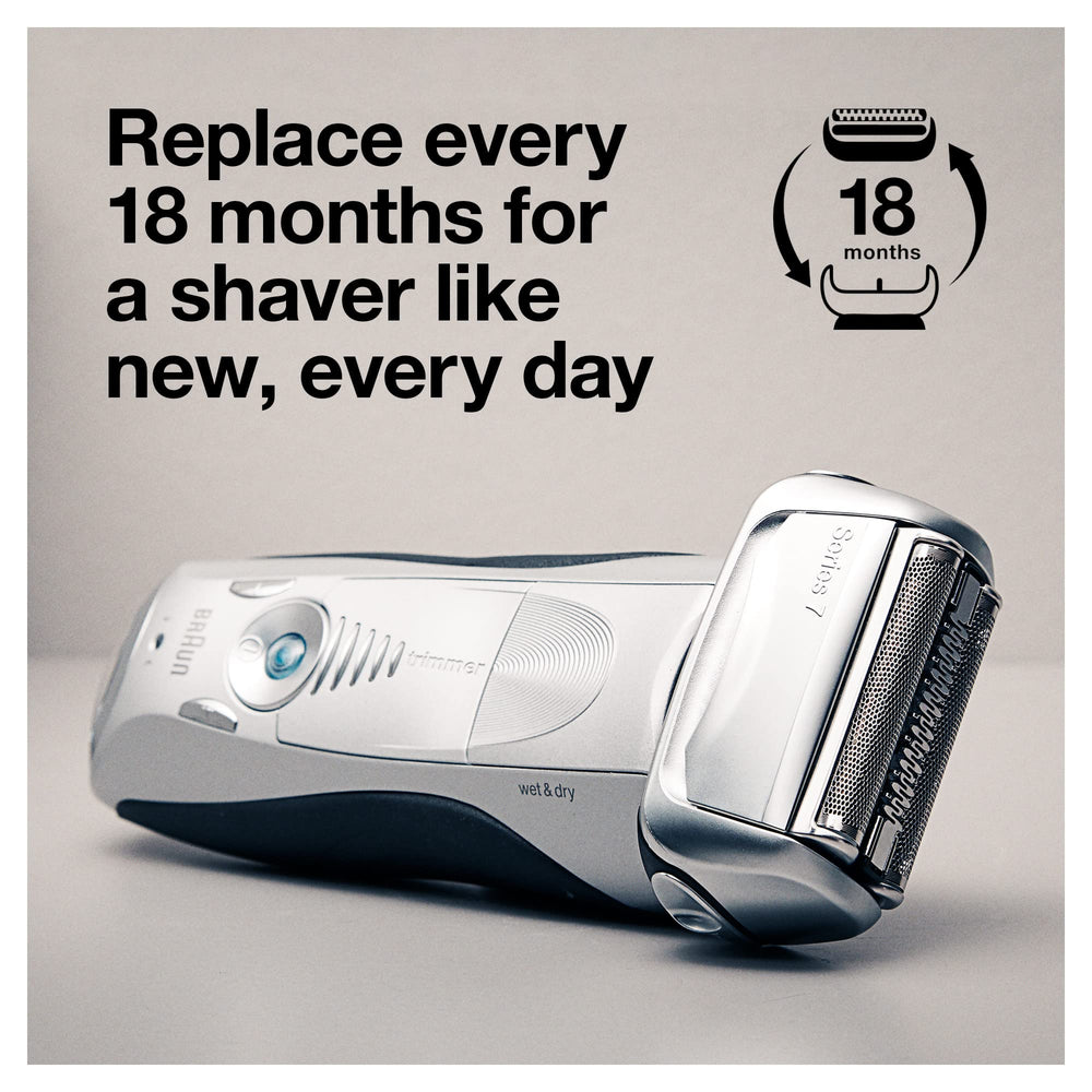 Braun head design showing German engineering and long-lasting performance.