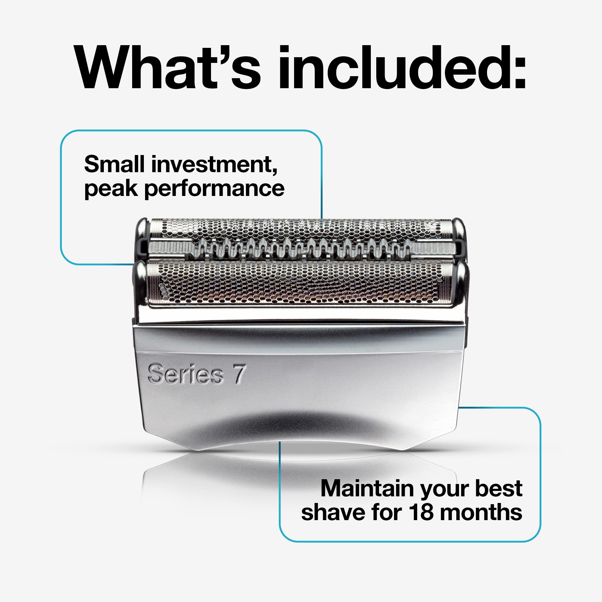 Braun replacement head easy click enables fast maintenance of your shaver.