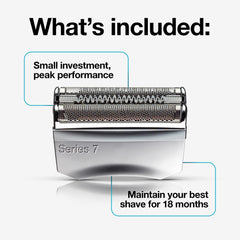 Braun replacement head easy click enables fast maintenance of your shaver.