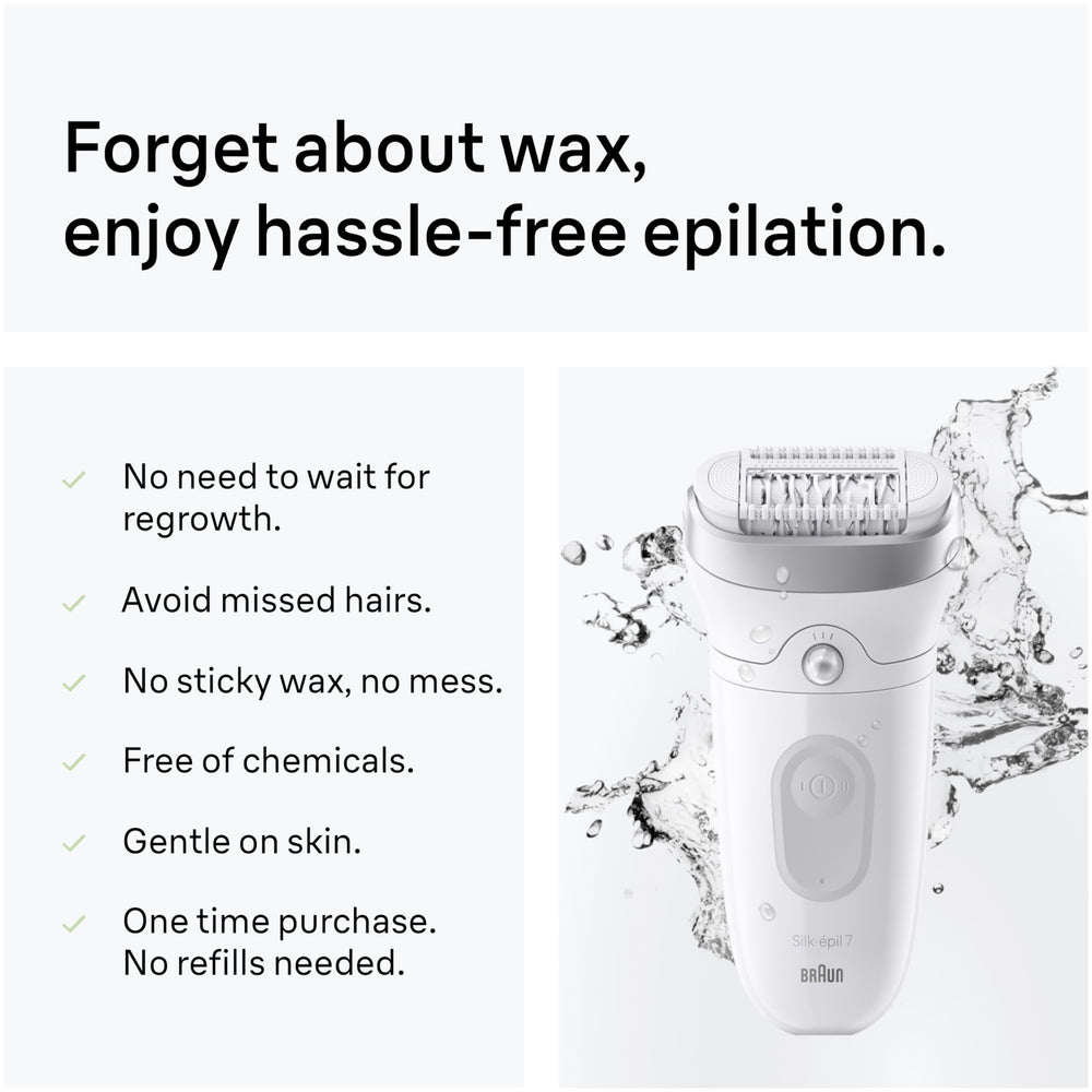 Braun SE7-041 skin contact cap enhances comfort while epilating