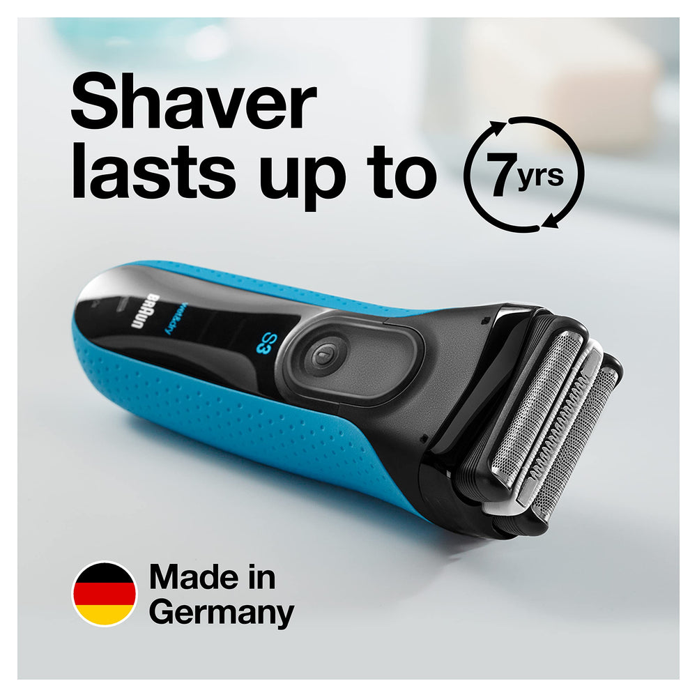 Braun Series 3 45-minute cordless battery life.
