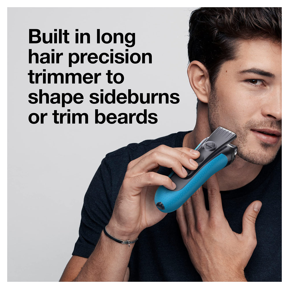 Braun Series 3 quick-charge 5-minute option for a quick shave.