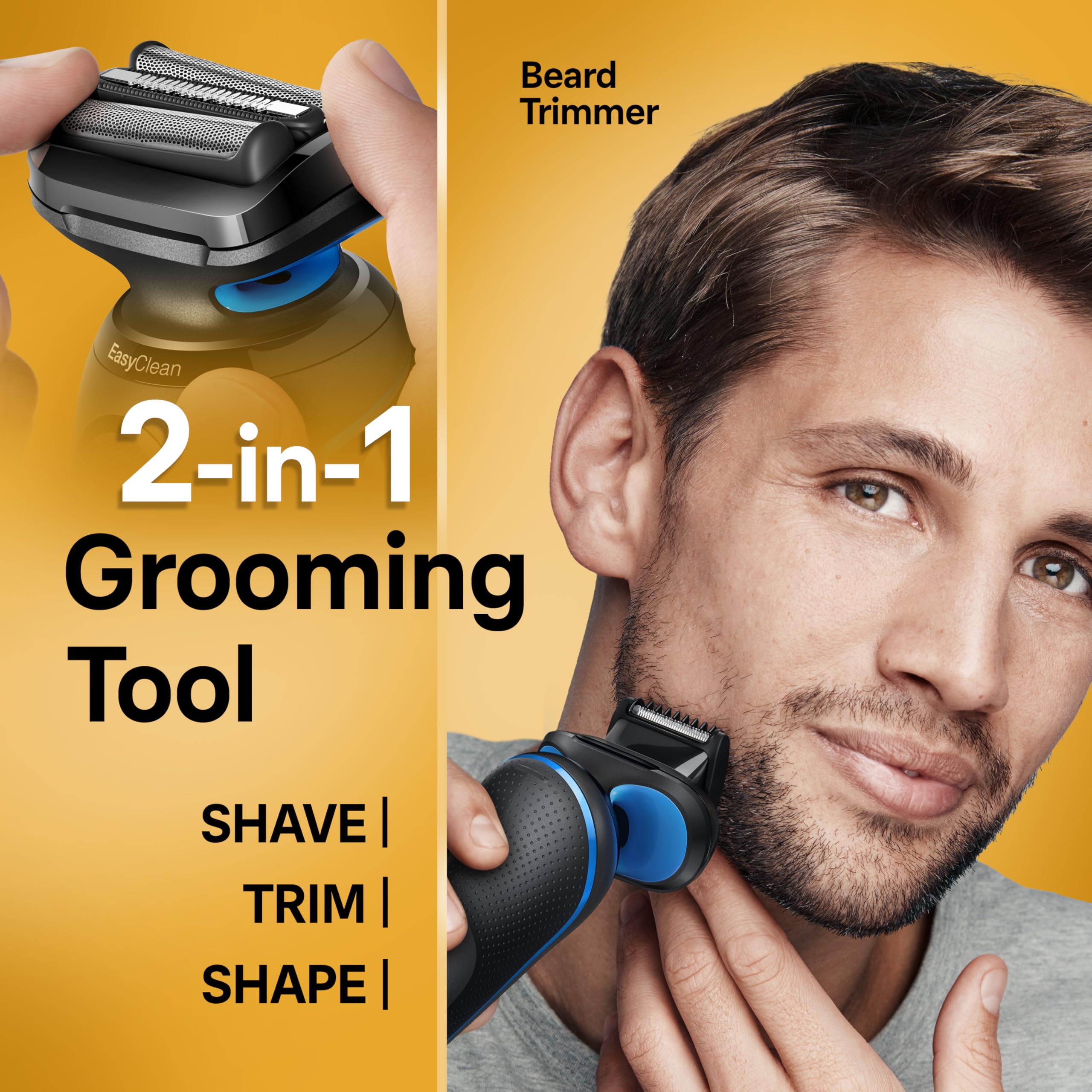 Braun Series 5 5120s Li-Ion battery for long cordless use.