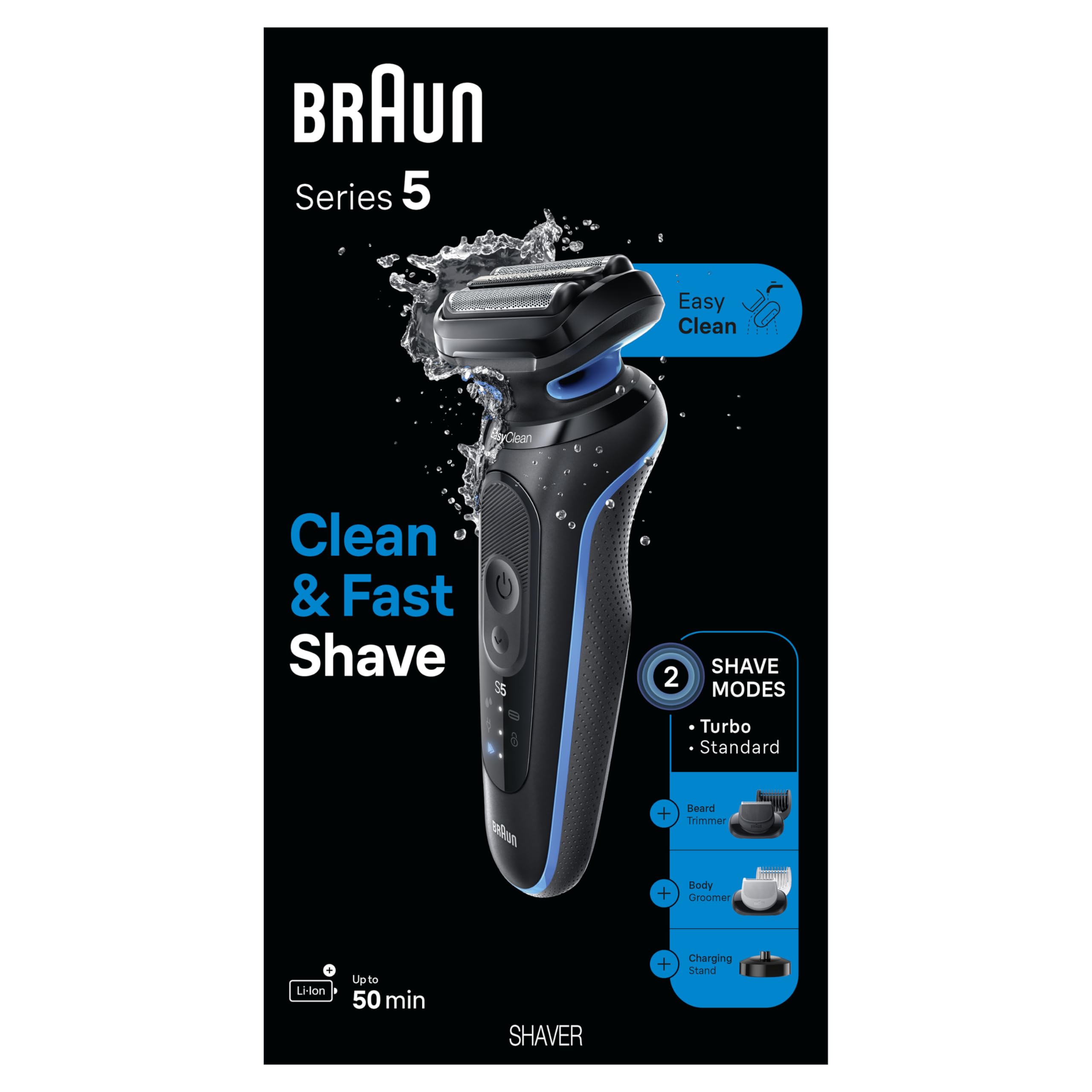 Charging stand keeps Braun Series 5 5150cs ready between shaves