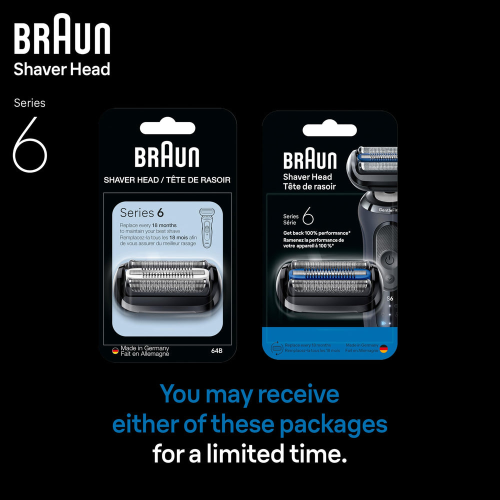 Precision close shave with Braun Series 6 head on sensitive skin.