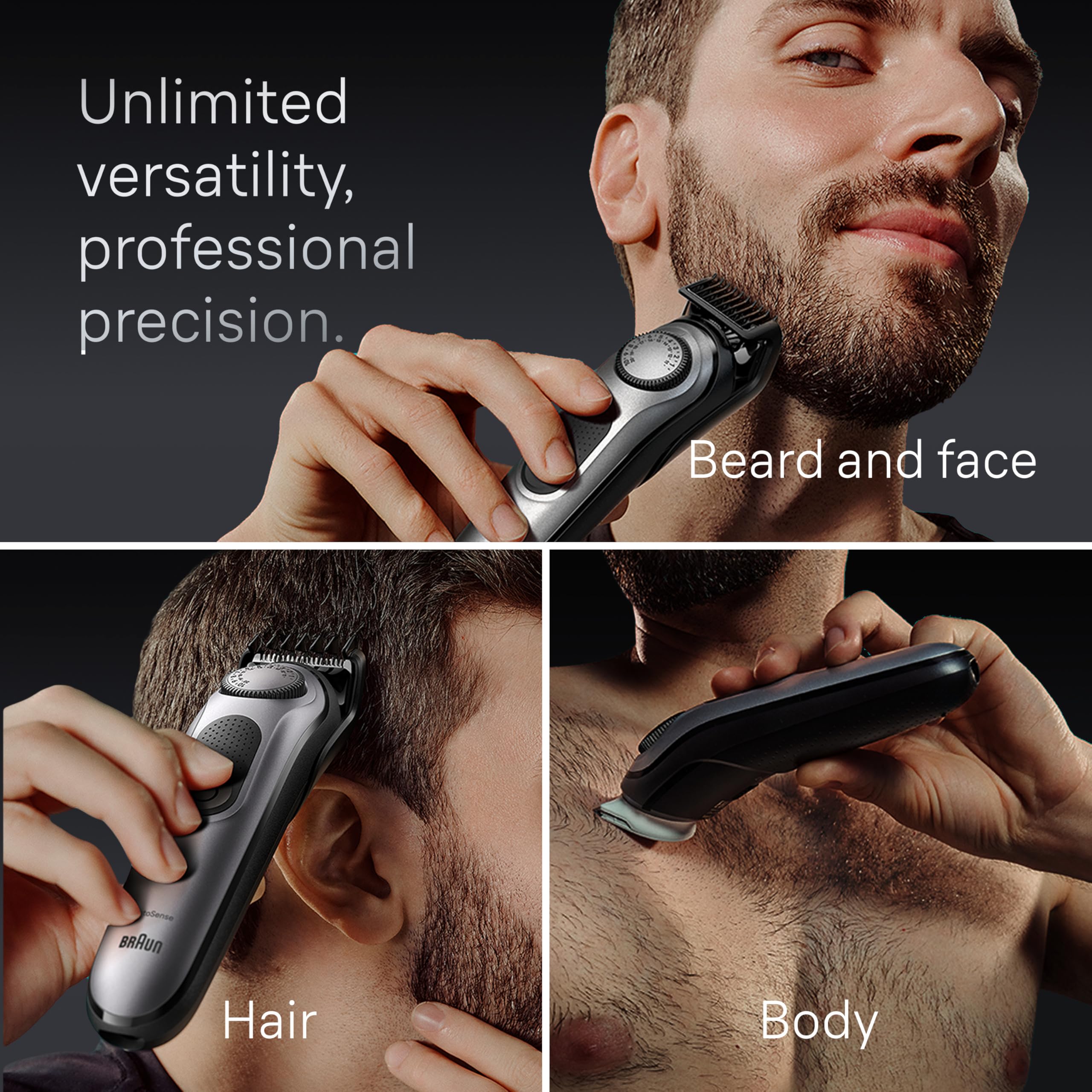Braun 7440 body groomer head for quick all-over grooming.
