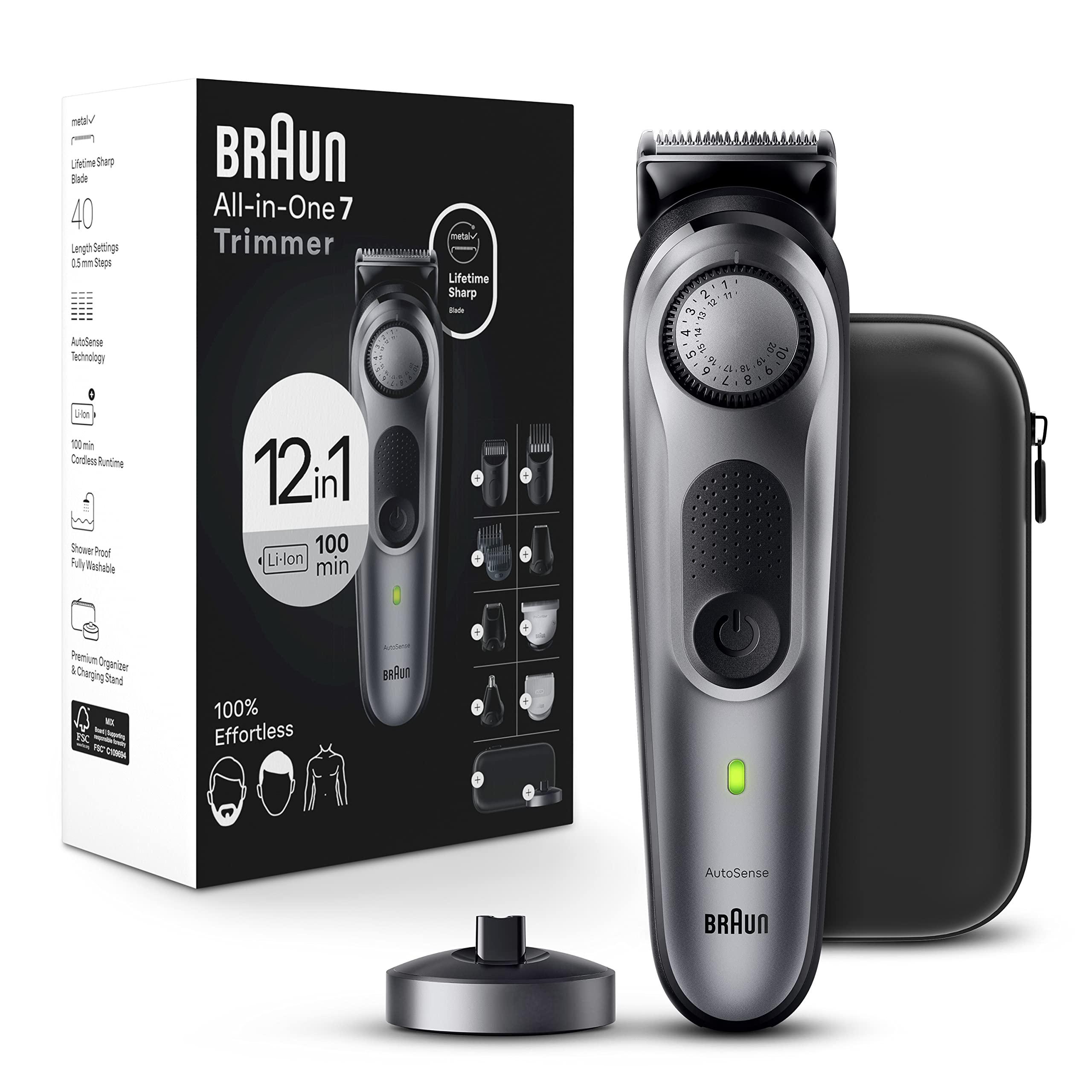 Braun mini foil shaver for close, comfortable touch-ups.