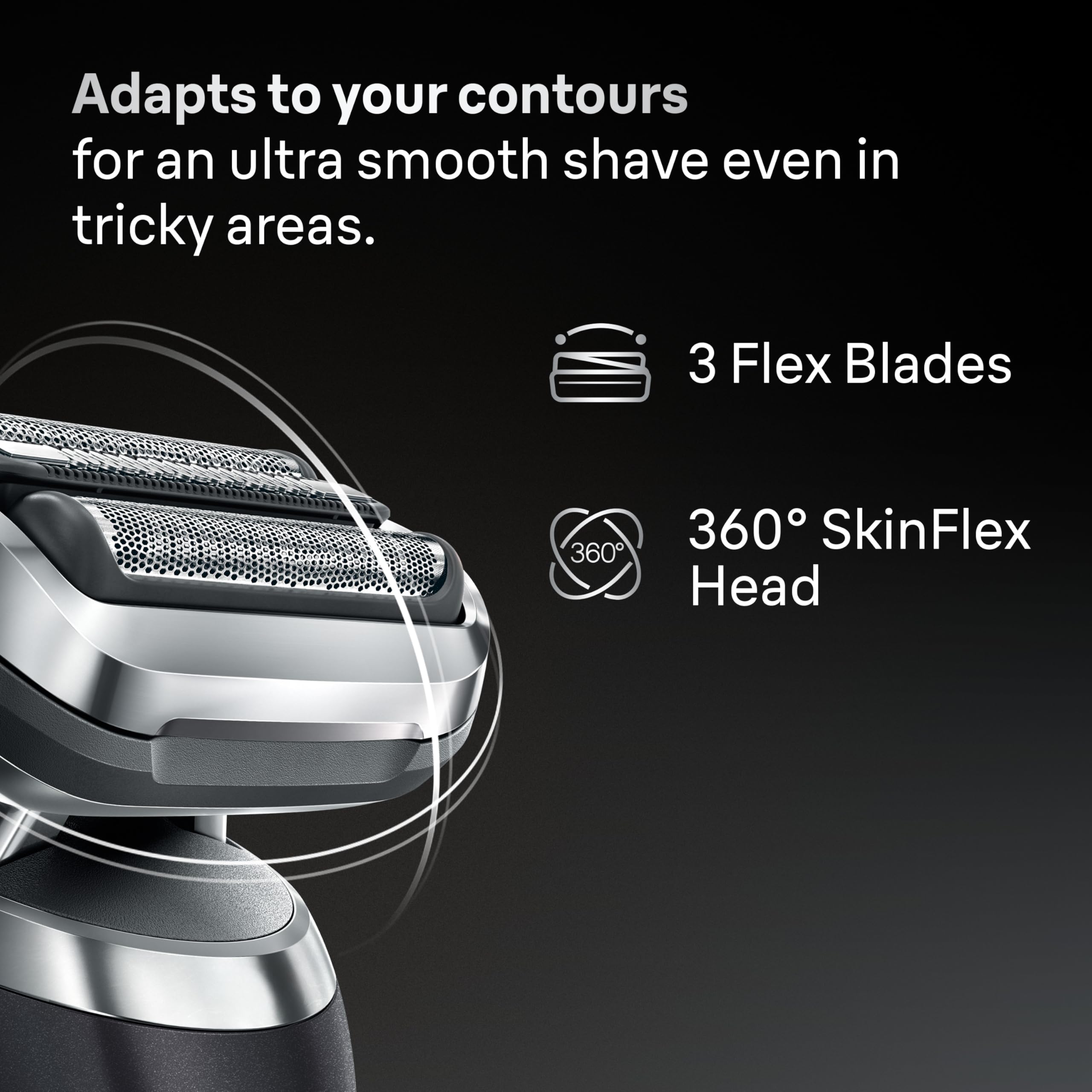 Easy one-click attachment for quick head replacement.