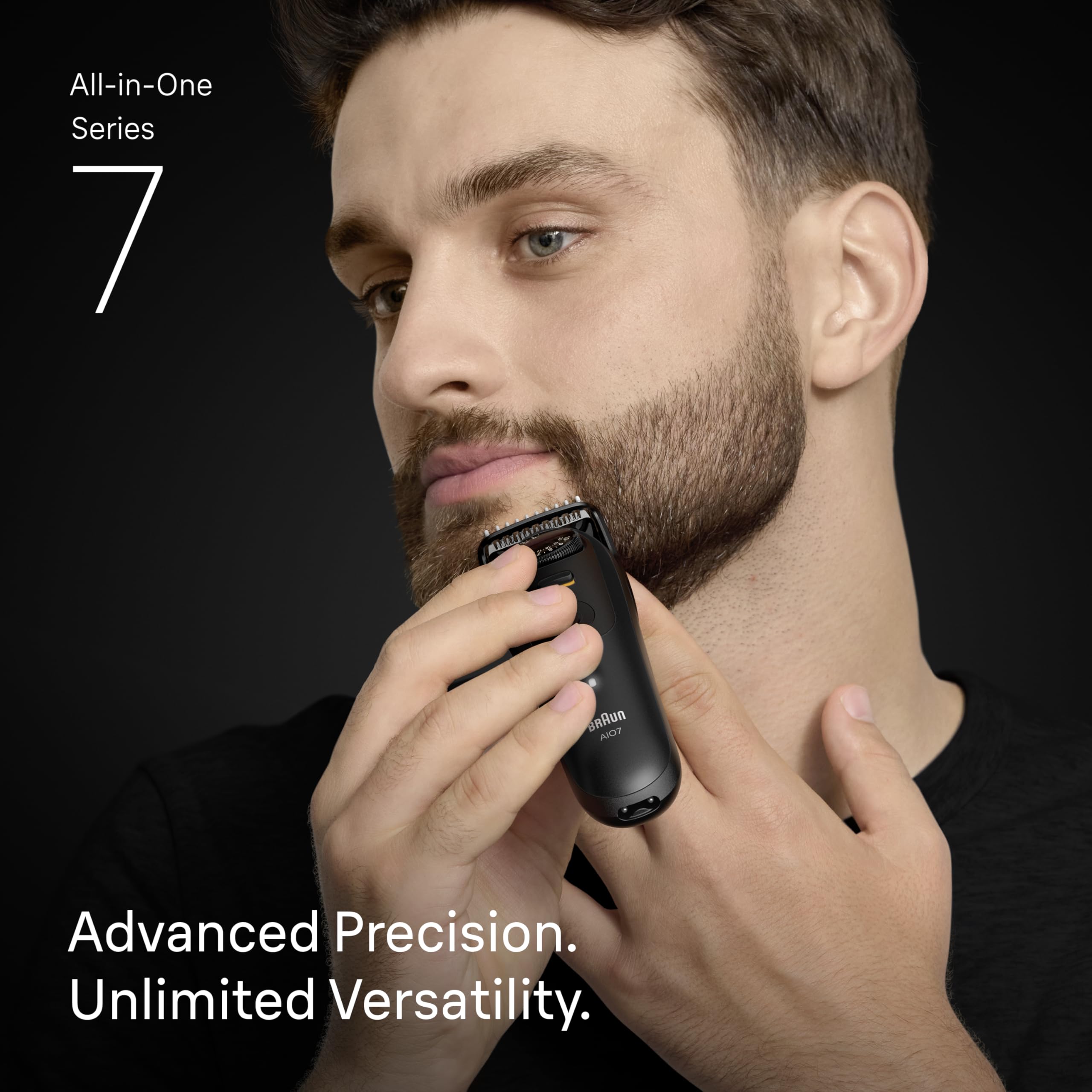Braun Series 7 Pro kit packaging showing versatile grooming tools.