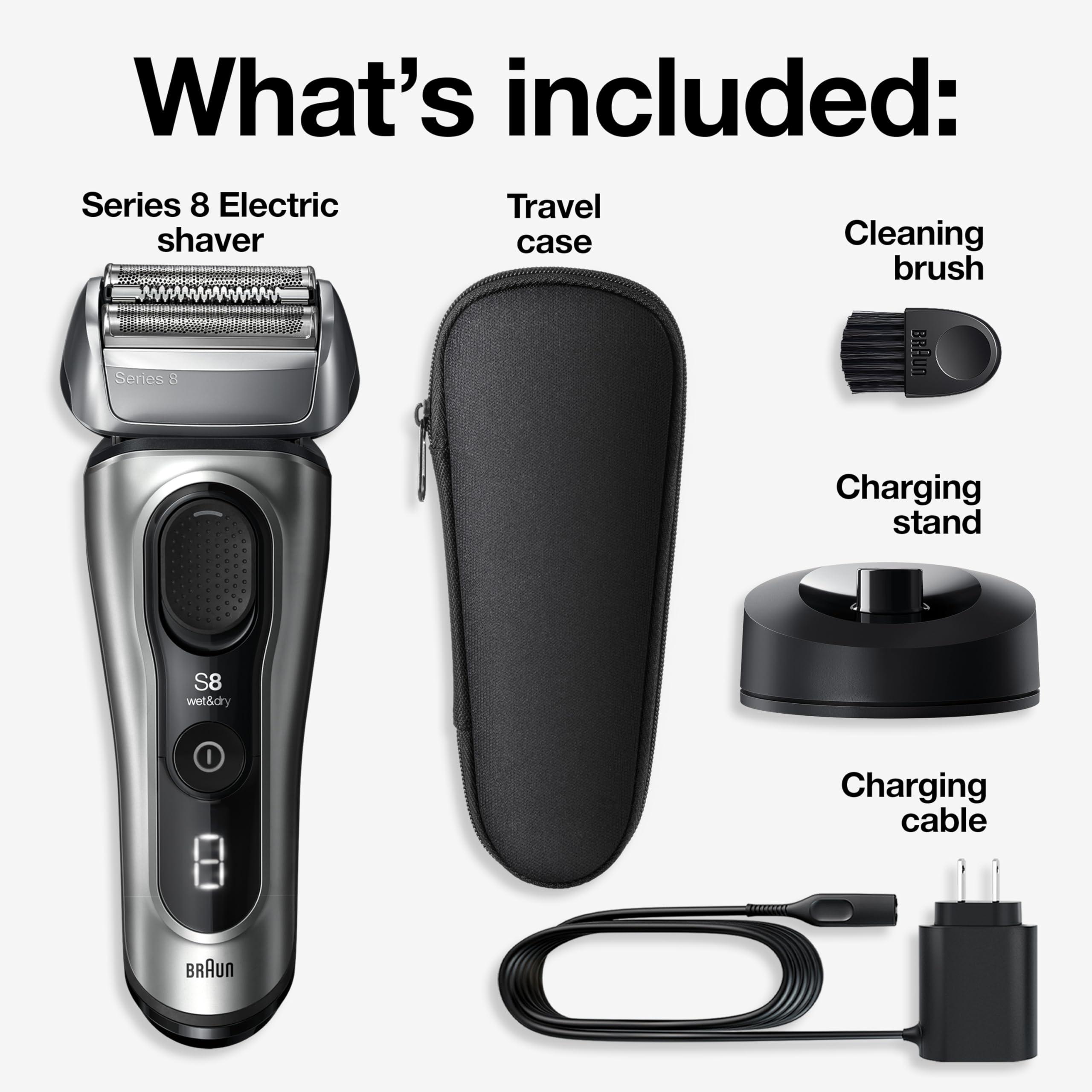 Braun Series 8 8517s ProTrimmer pops out for precise edge and sideburn shaping.
