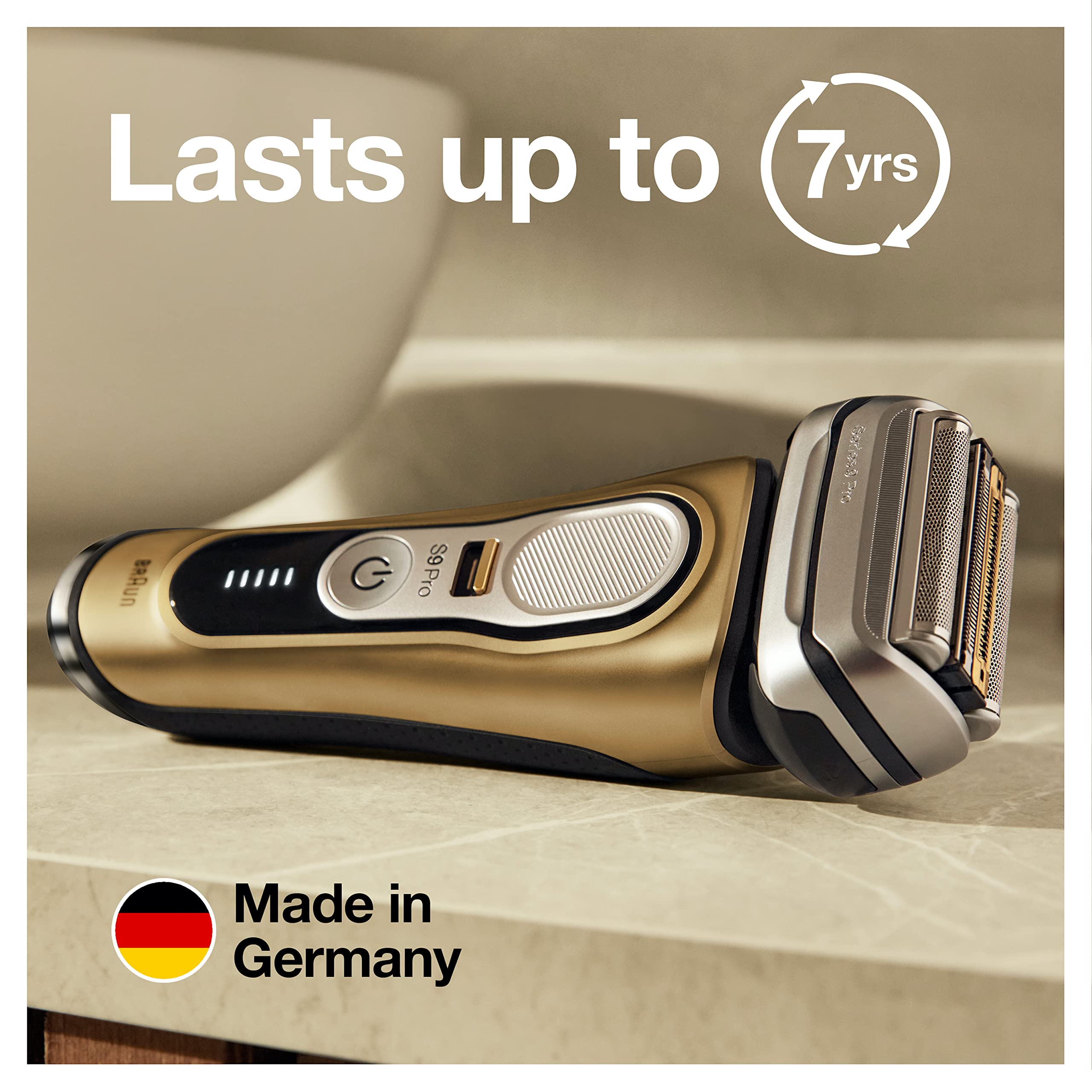 Braun Series 9 Pro 9419s 4+1 head for versatile shaving.