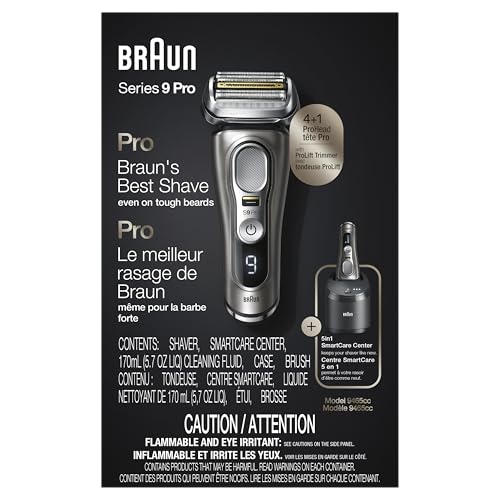 Braun Series 9 Pro 9465cc Extendable trimmer for precise sideburns.