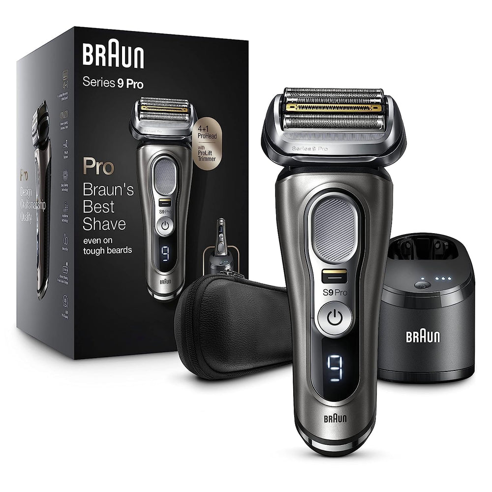 Braun Series 9 Pro 9465cc head for precise shaving along contours.