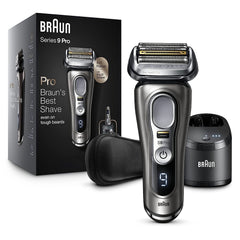 Braun Series 9 Pro 9465cc head for precise shaving along contours.