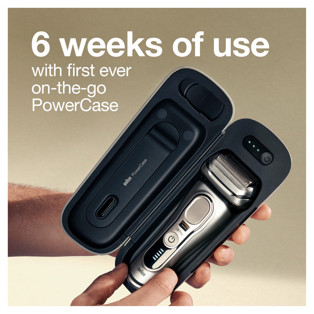 Braun Series 9 Pro 9477cc clean and charge station cleans and charges after every shave