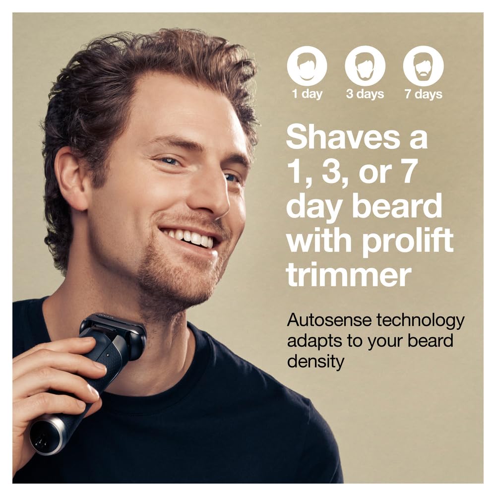 Braun Series 9 Pro 9477cc precision switch locks the head for tricky areas