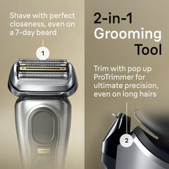 Braun Series 9 Pro 9477cc wet and dry use, suitable for foam or gel