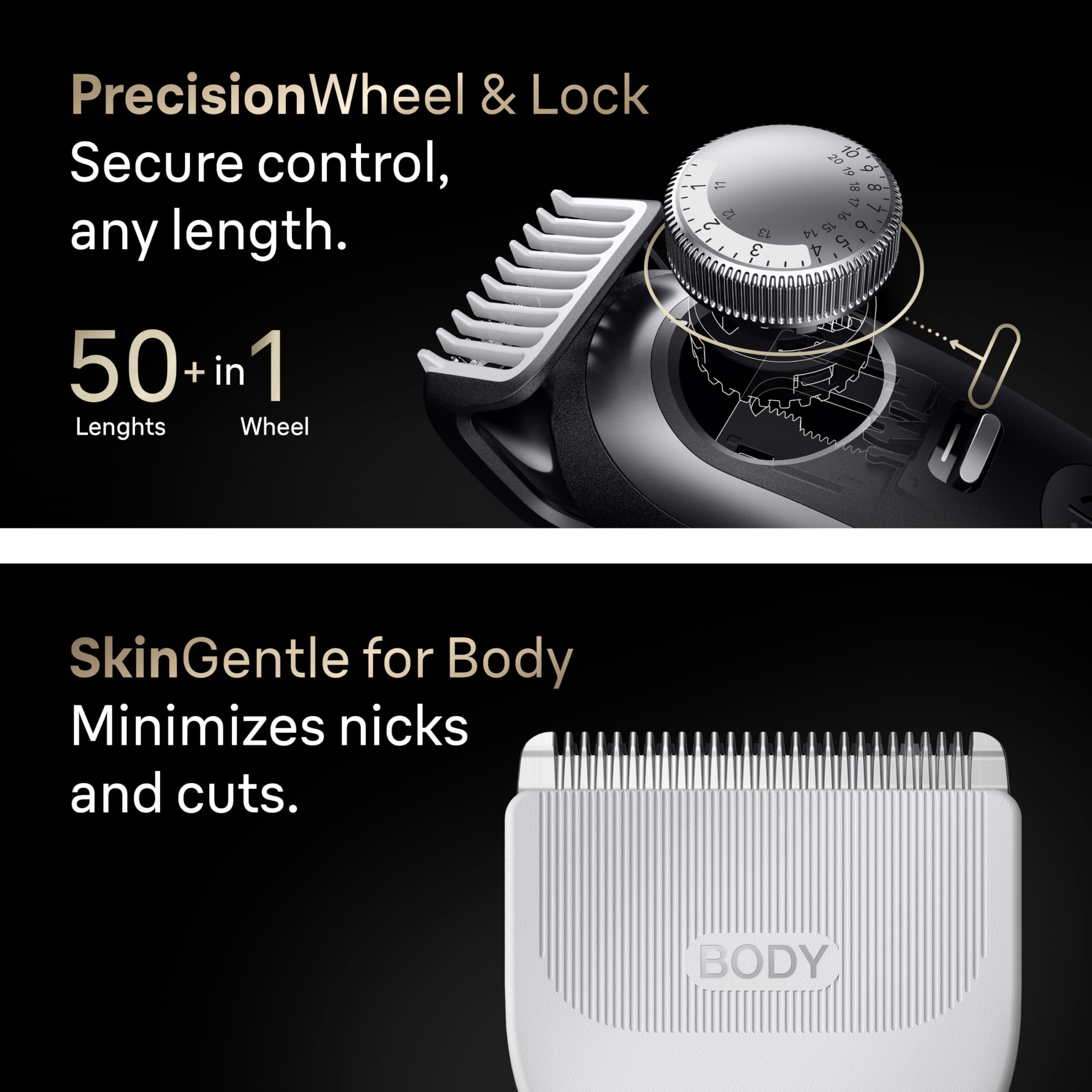 Braun Series 9 PRO beard stencil accessory for defined finishes.