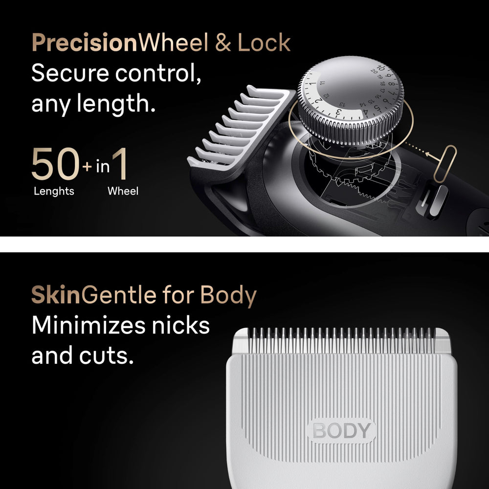 Braun Series 9 PRO beard stencil accessory for defined finishes.