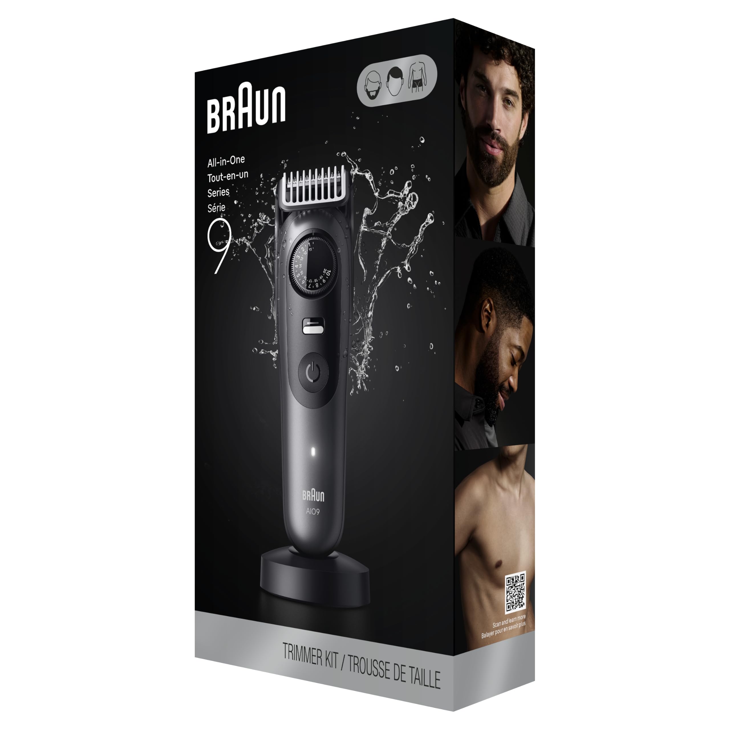 Braun Series 9 Pro all-in-one grooming for face, hair, and body.