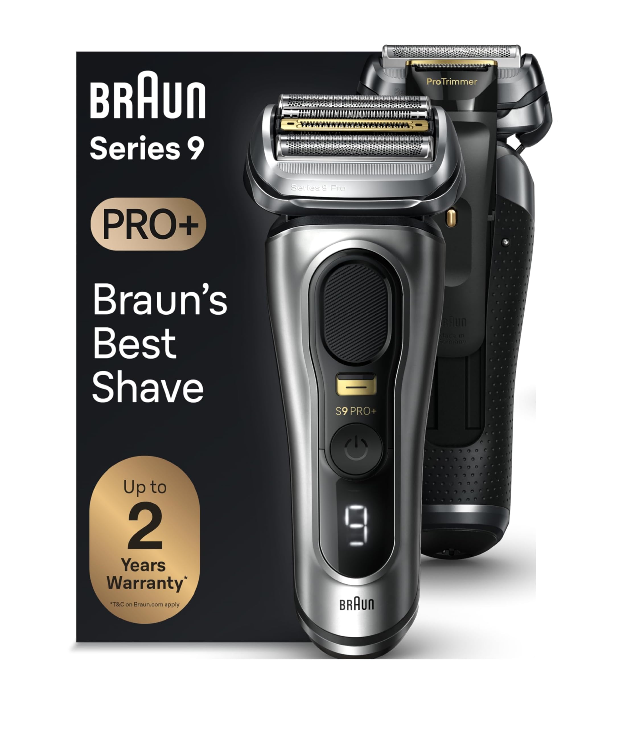 Braun Series 9 Pro+ 9517s foil shaver for precise, close shaves on dense beards