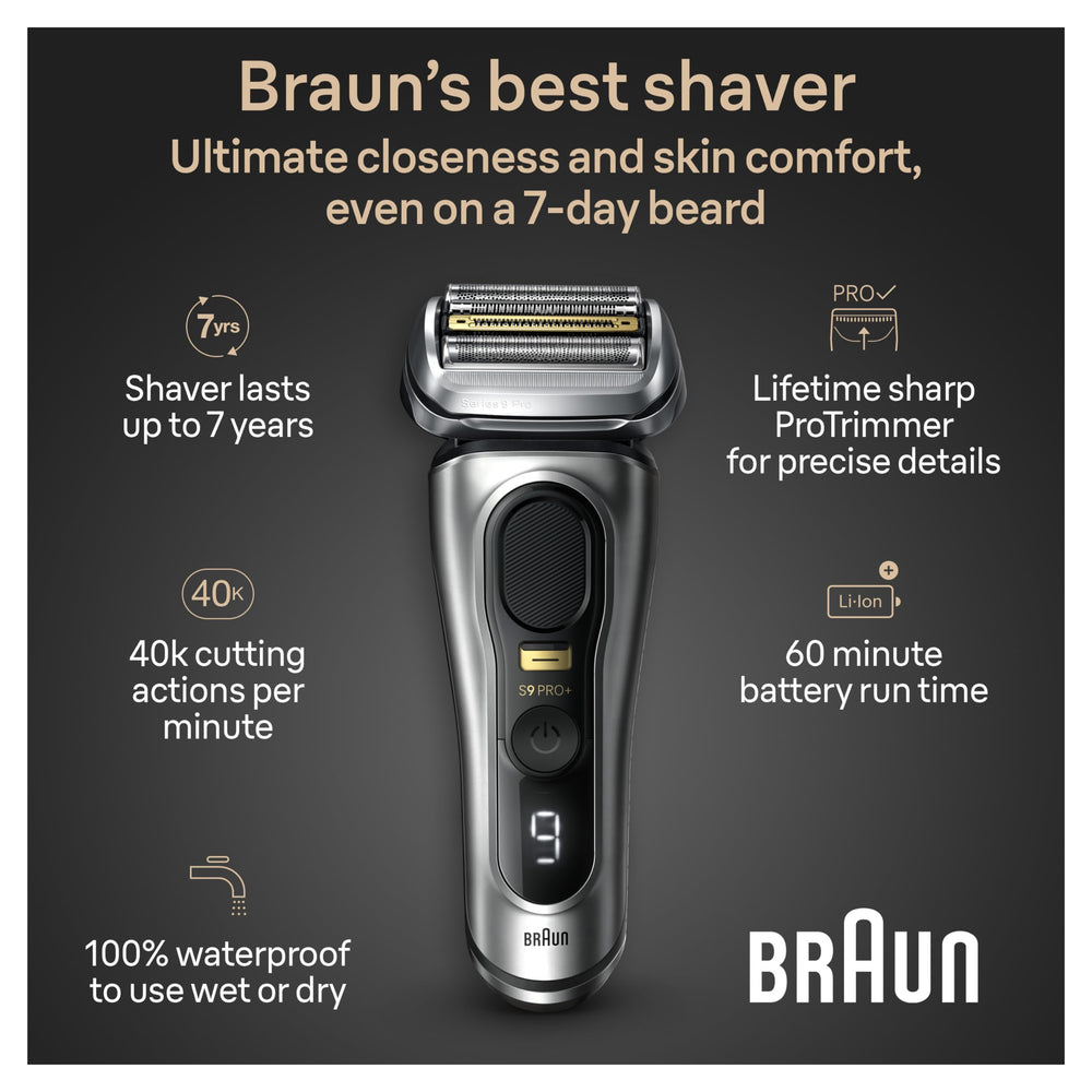 Braun Series 9 Pro+ 9517s SyncroSonic adapts to beard density
