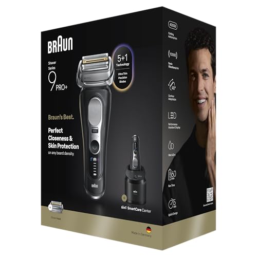 Braun Series 9 PRO+ ergonomic grip for comfortable handling.