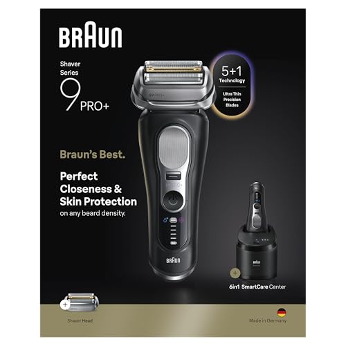 Braun Series 9 PRO+ includes an extra shaving head for extended performance.