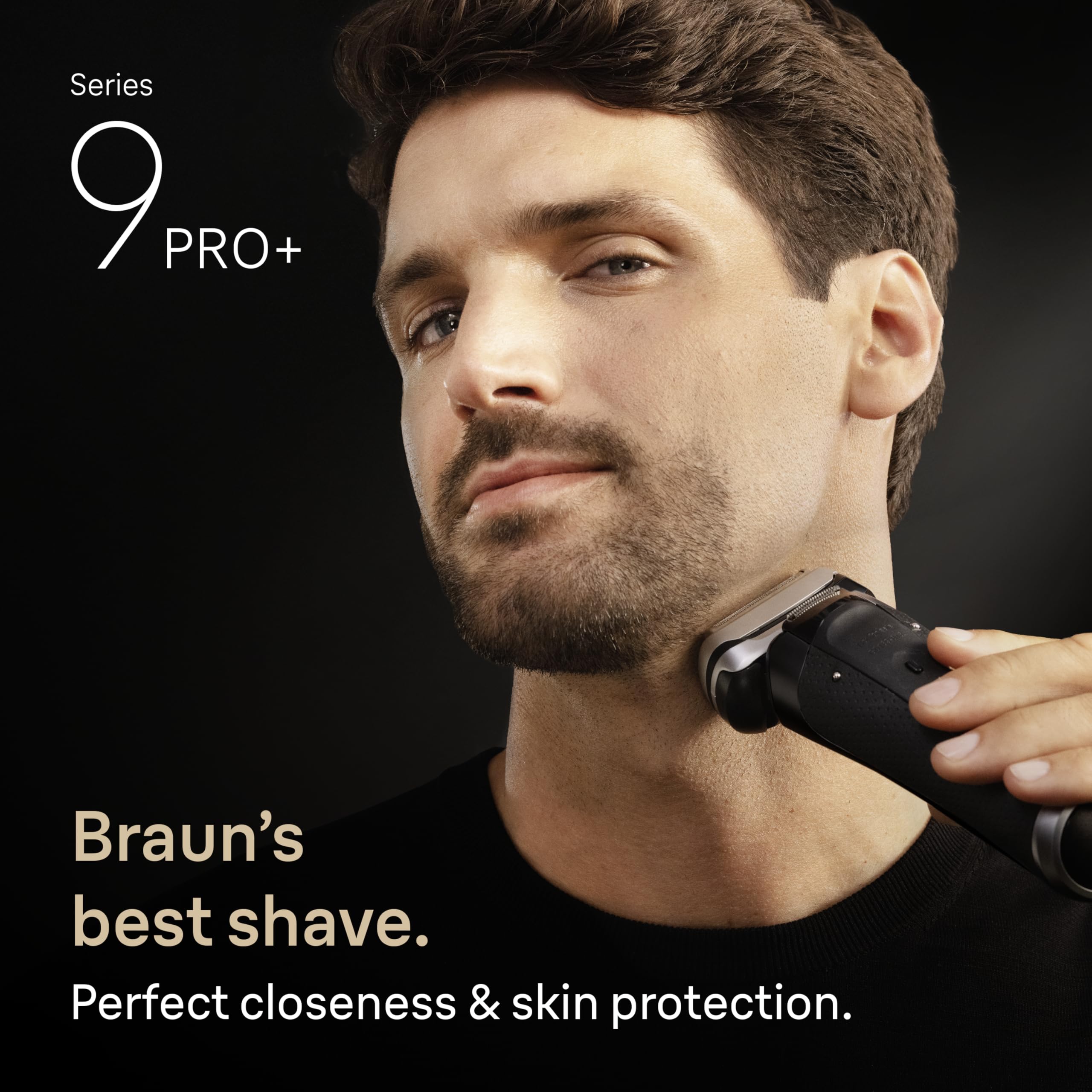 Braun Series 9 PRO+ skin-skimming OptiFoil protects skin while shaving.