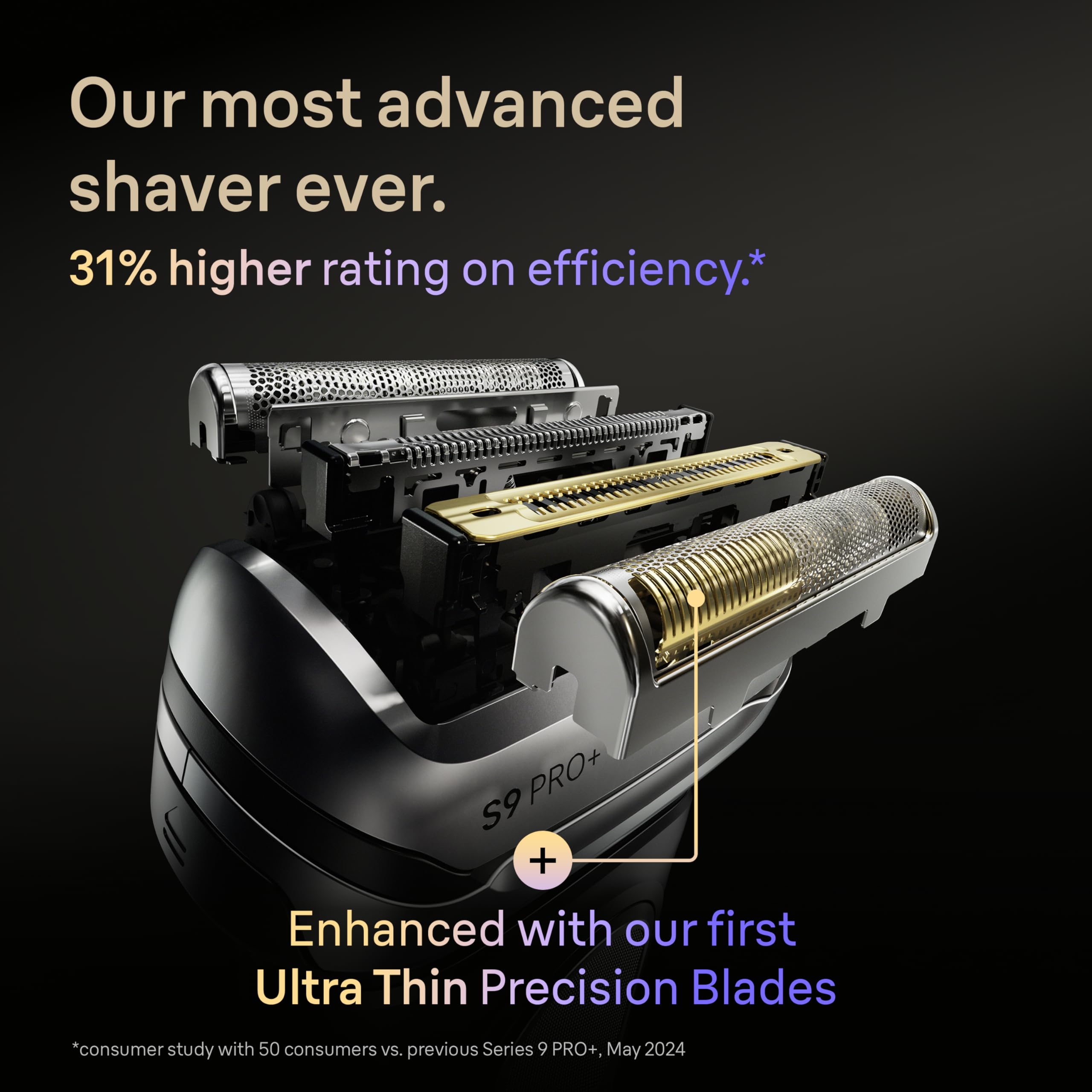 Braun Series 9 PRO+ ProTrimmer for precise edging and detailing.