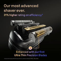 Braun Series 9 PRO+ ProTrimmer for precise edging and detailing.