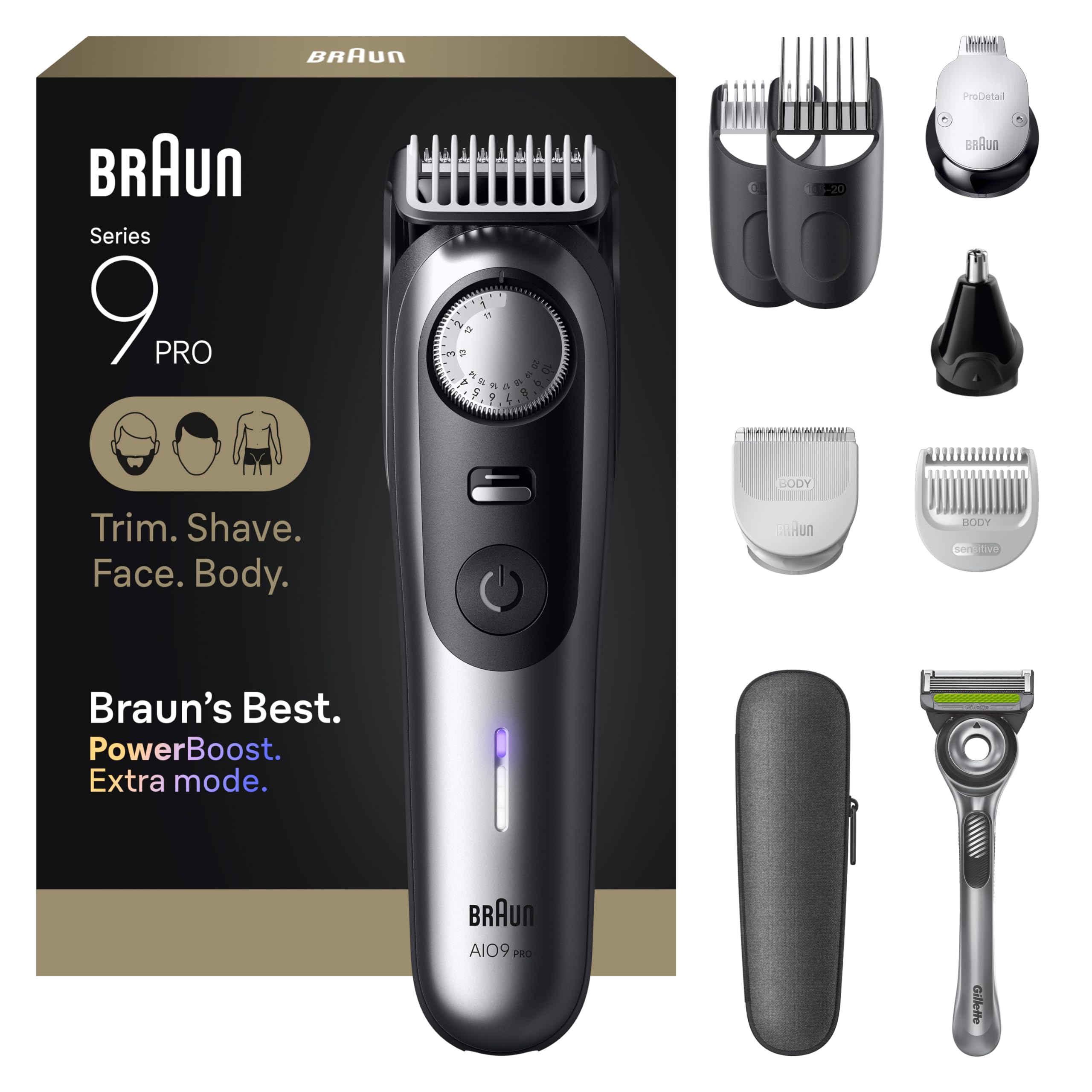 Braun Series 9 PRO precision wheel for detailed beard shaping
